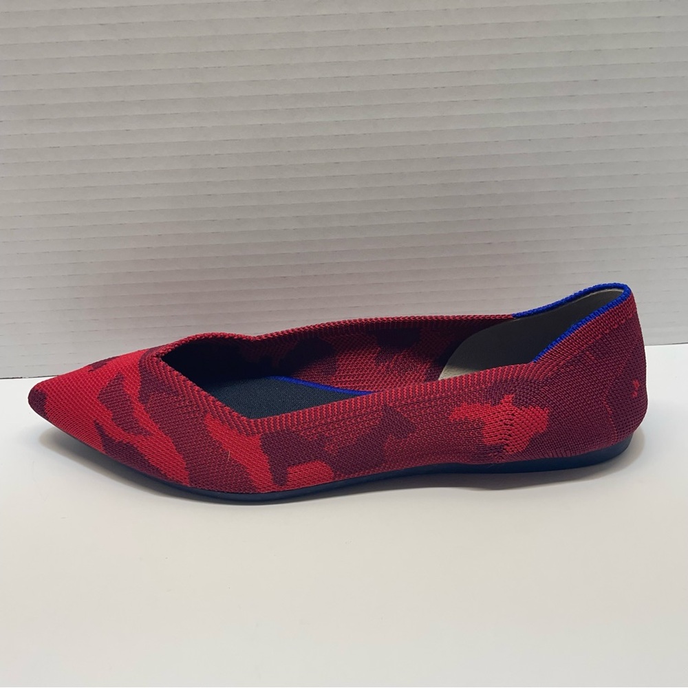 Rothy’s‎ Red Camo Flats The Point Retired Slip On Ballet Women Size 9.5 - Picture 3 of 10